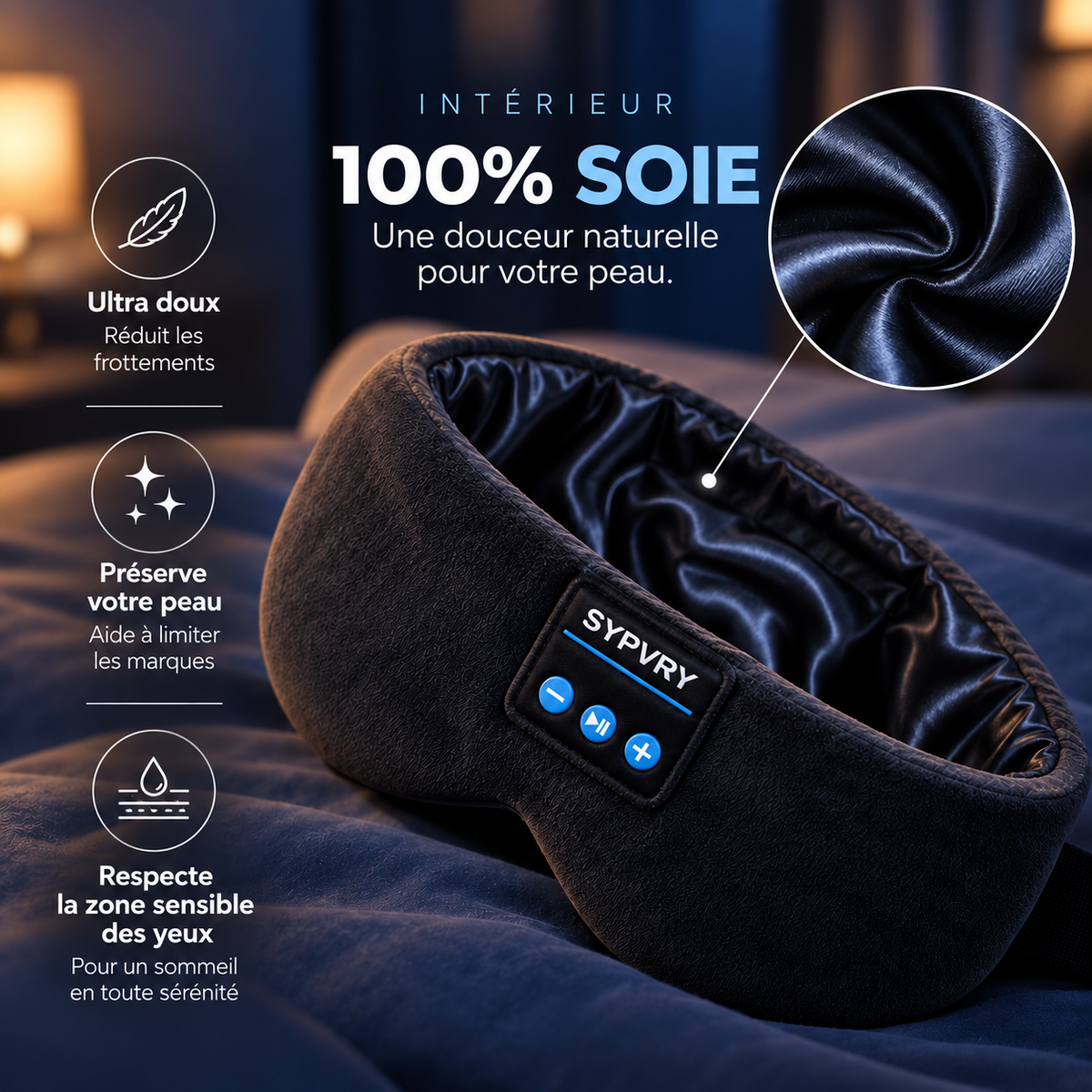 Masque de Sommeil Audio  Sypvry Sleep™