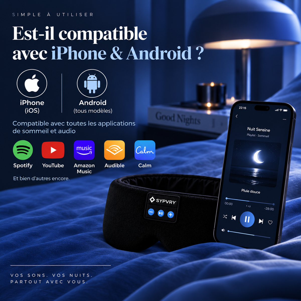 Masque de Sommeil Audio  Sypvry Sleep™